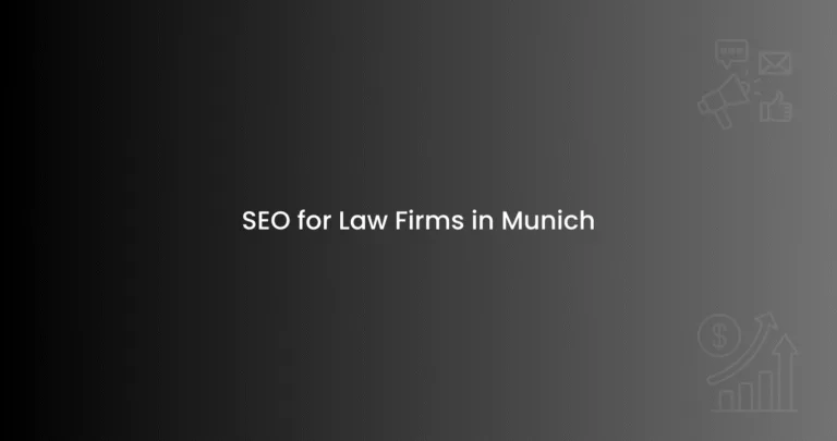 SEO for Law Firms in Munich