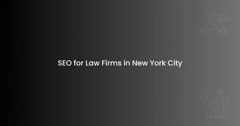 SEO for Law Firms in New York City