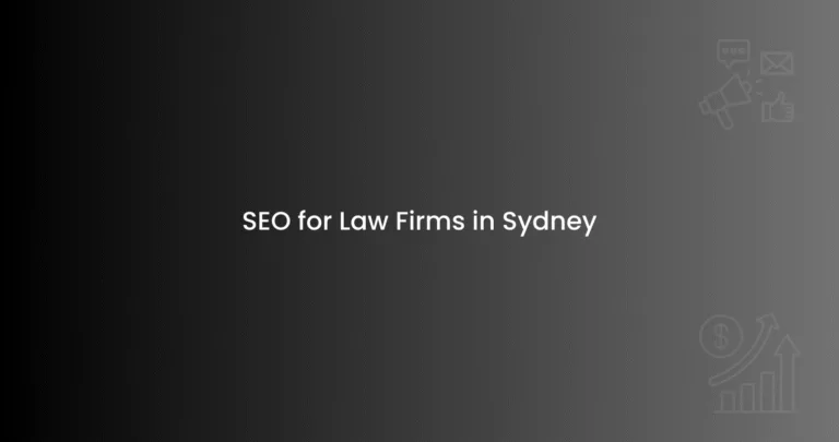 SEO for Law Firms in Sydney